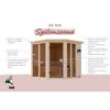 Sauna 'Airisa' naturbelassen mit Kranz 196 x 202 x 210 cm