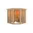 Sauna 'Airisa' naturbelassen mit Kranz 196 x 202 x 210 cm
