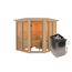 Sauna 'Airisa' naturbelassen mit Kranz Ofen 9 kW integrierte Steuerung 196 x 202 x 210 cm