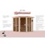 Sauna 'Airisa' naturbelassen mit Kranz 9 kW Bio externe Steuerung 210 x 202 x 210 cm