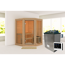 Sauna 'Yumalie' naturbelassen Ofen 9 kW externe Steuerung 158 x 207 x 158 cm