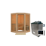 Sauna 'Yumalie' naturbelassen Ofen 9 kW externe Steuerung 158 x 207 x 158 cm
