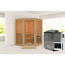Sauna 'Yumalie' naturbelassen 9 kW Bio externe Steuerung 158 x 207 x 158 cm