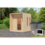 Saunahaus 'Orcadia' naturbelassen Ofen 9 kW externe Steuerung 219,5 x 244 x 216,5 cm