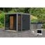 Saunahaus 'Aressa 2' anthrazit / graualuminium Ofen 9 kW externe Steuerung 231 x 231,5 x 276 cm