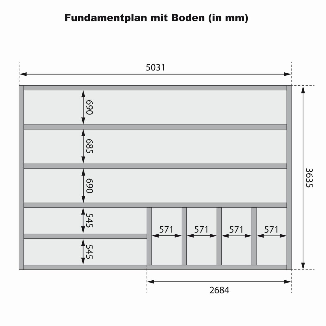 Saunahaus 'Aressa 3' naturbelassen / graualuminium 276 x 231,5 x 276 cm