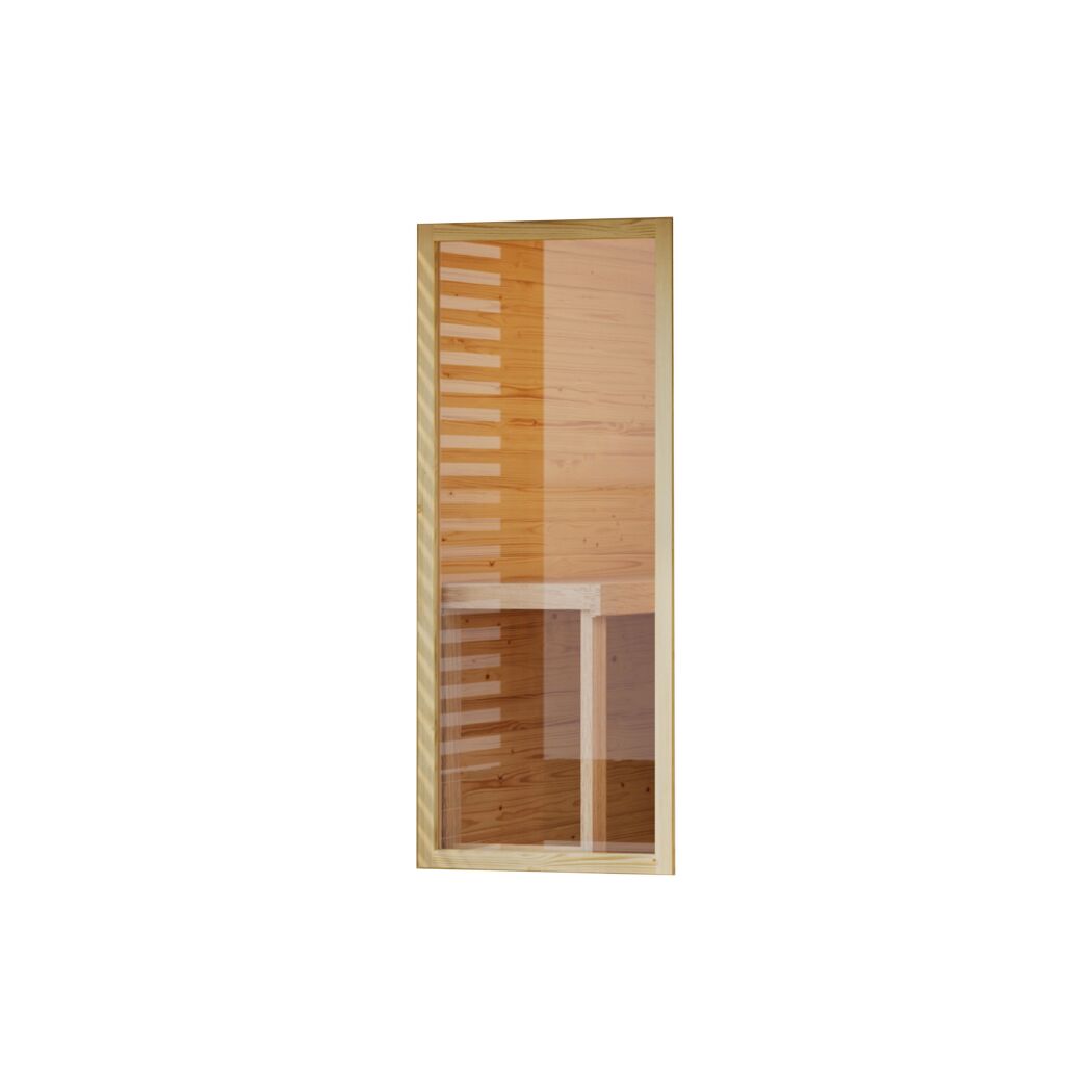 Saunafenster Klarglas naturbelassen 81,5 x 190,6 x 3,8 cm
