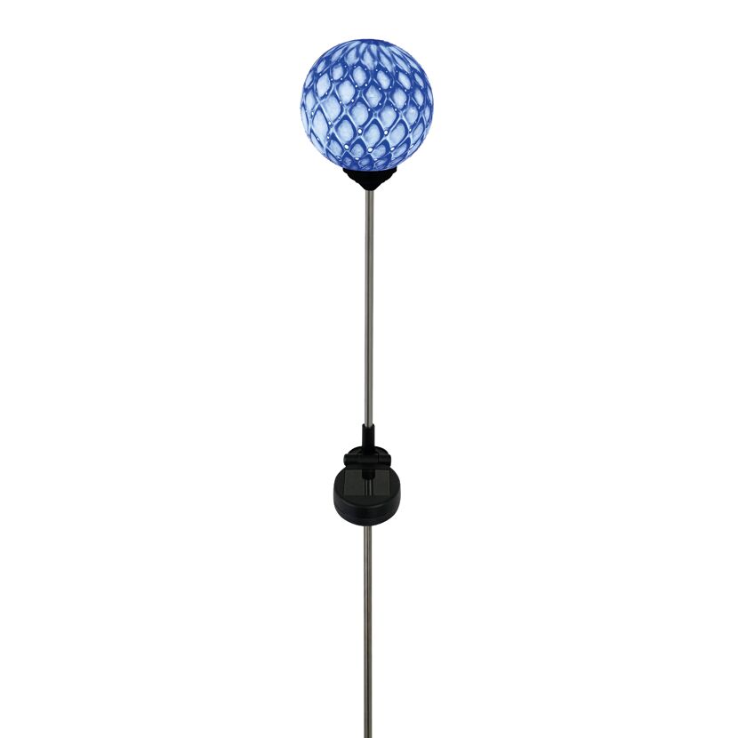 Solar Dekolicht 'Kugel' blau Ø 10 x 76 cm