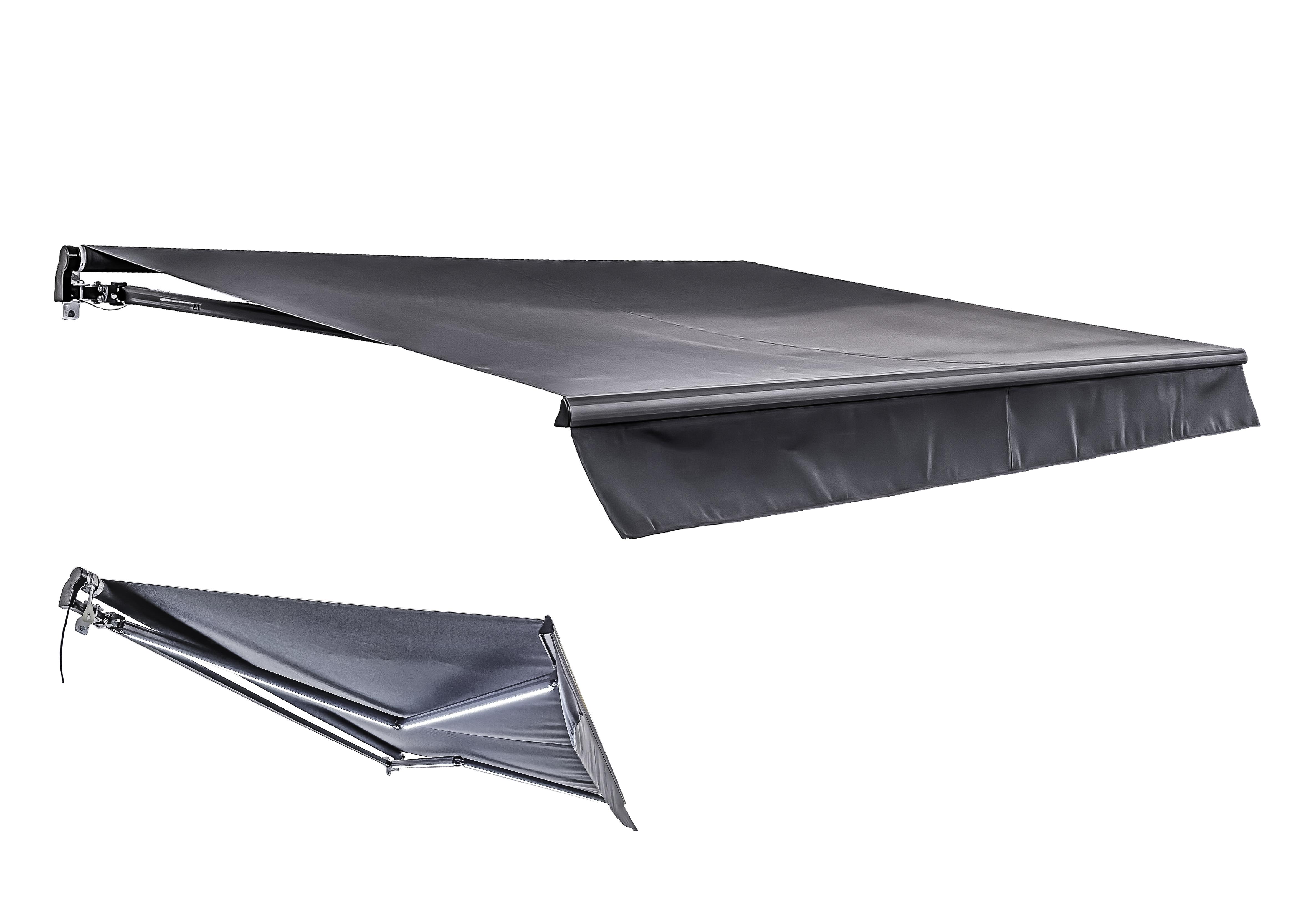 Gelenkarmmarkise mit Volant 395 x 250 cm