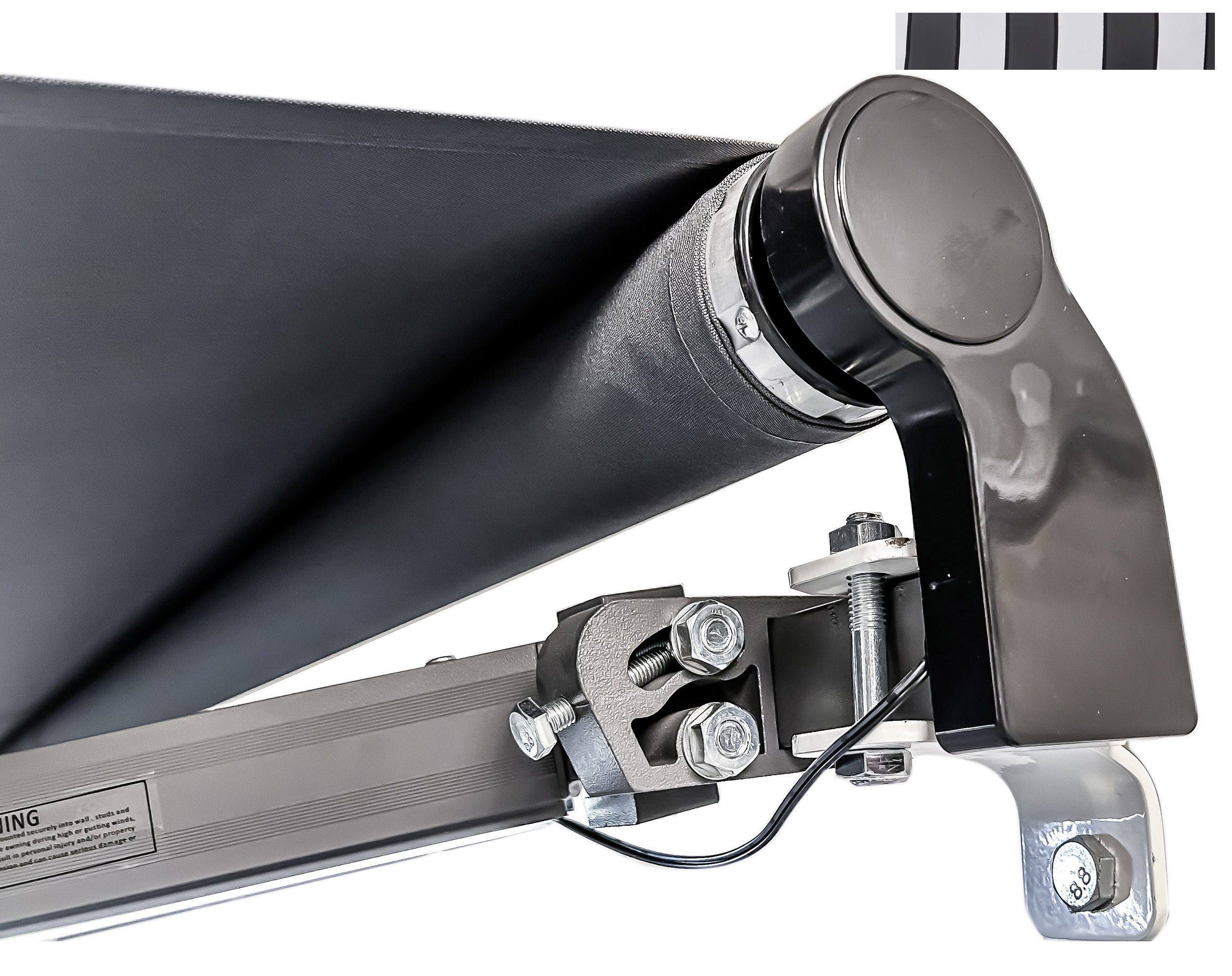 Gelenkarmmarkise mit Volant 395 x 250 cm