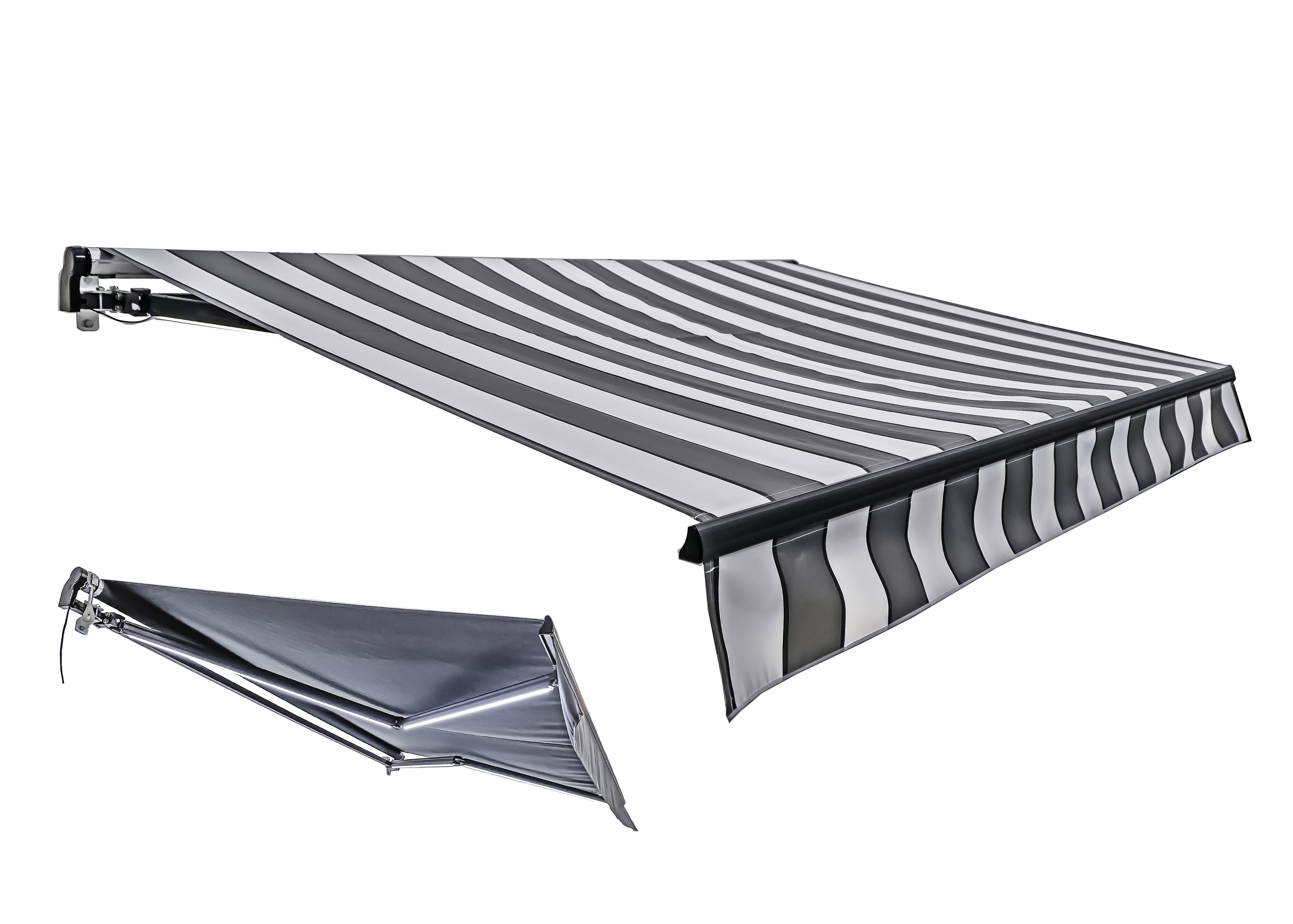 Gelenkarmmarkise mit Volant 495 x 300 cm