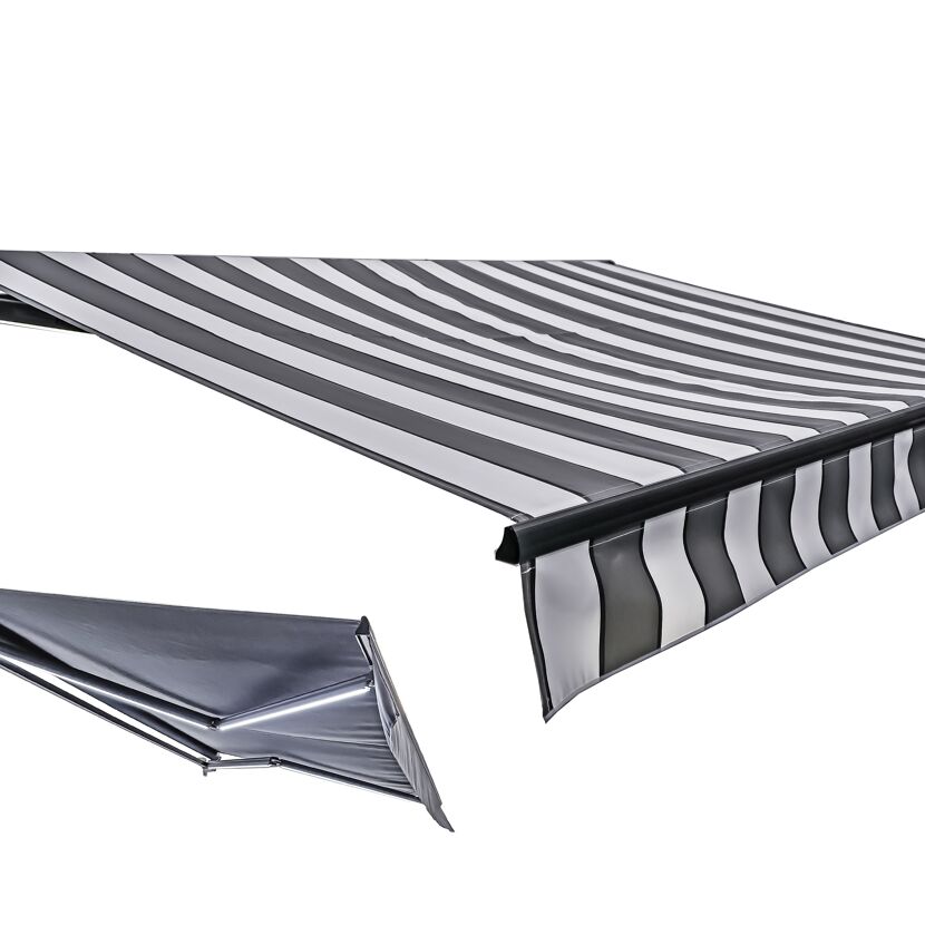 Gelenkarmmarkise mit Volant 495 x 300 cm