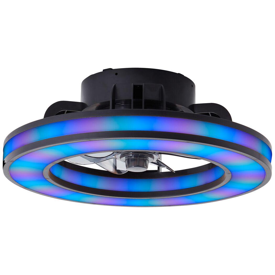 LED-Deckenventilator mit Beleuchtung 'Mondello' dimmbar 3100 lm warmweiß, Farbwechsler Ø 41,5 x 14,6 cm