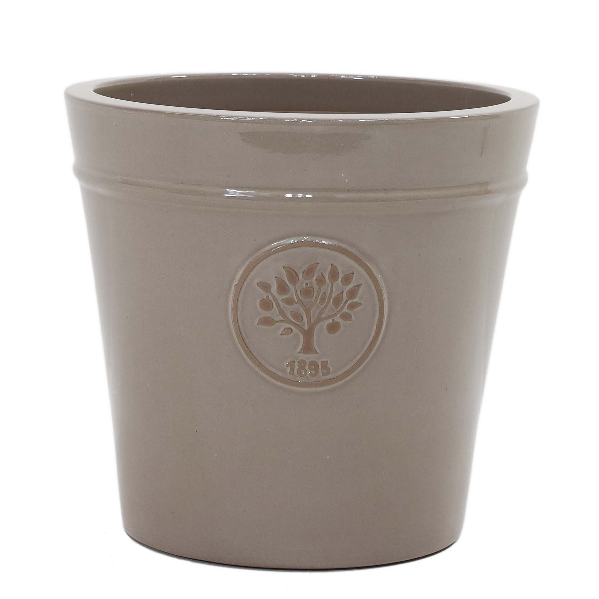Pflanzgefäß 'Aalst' sandfarben Ø 33 x 31 cm