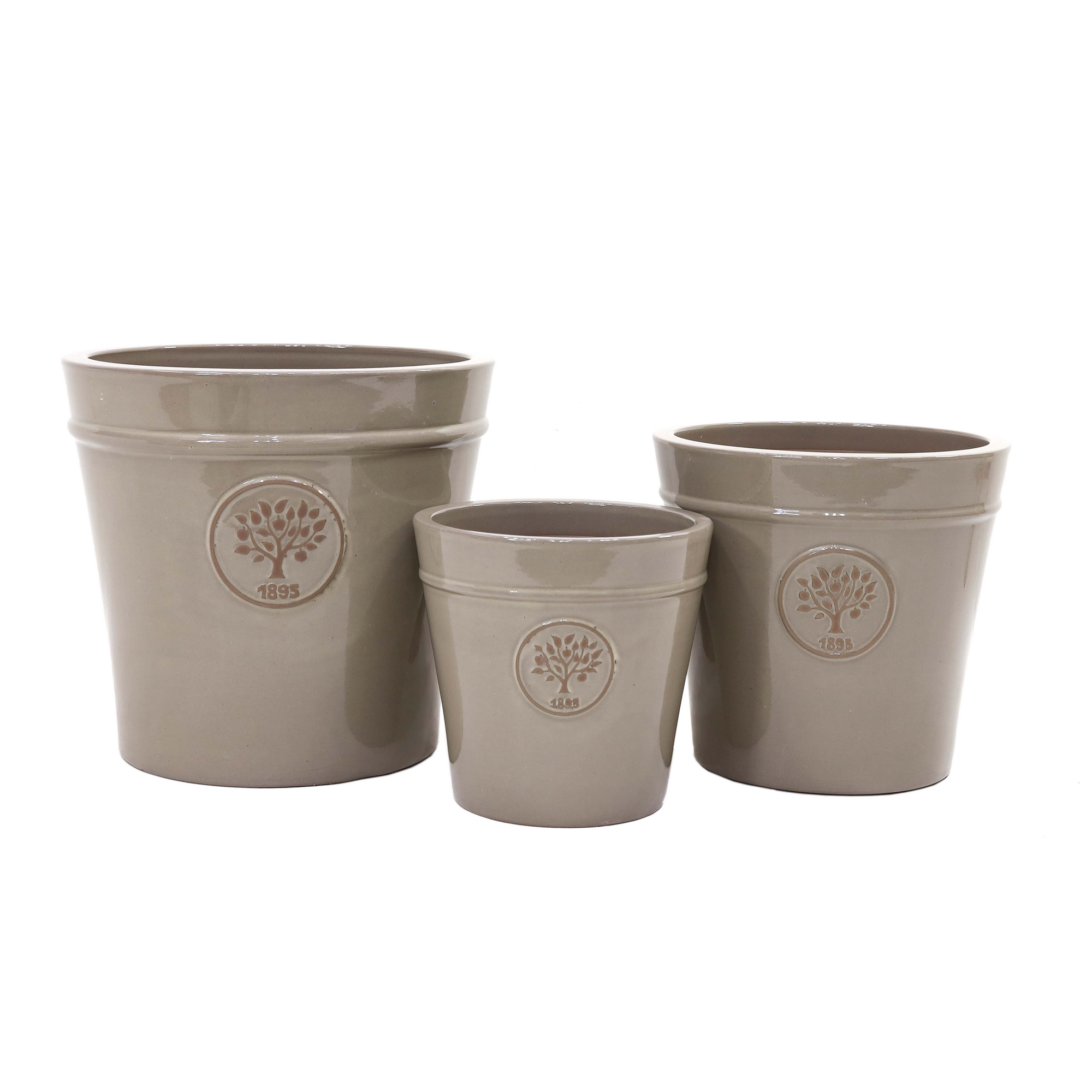 Pflanzgefäß 'Aalst' sandfarben Ø 27 x 25 cm