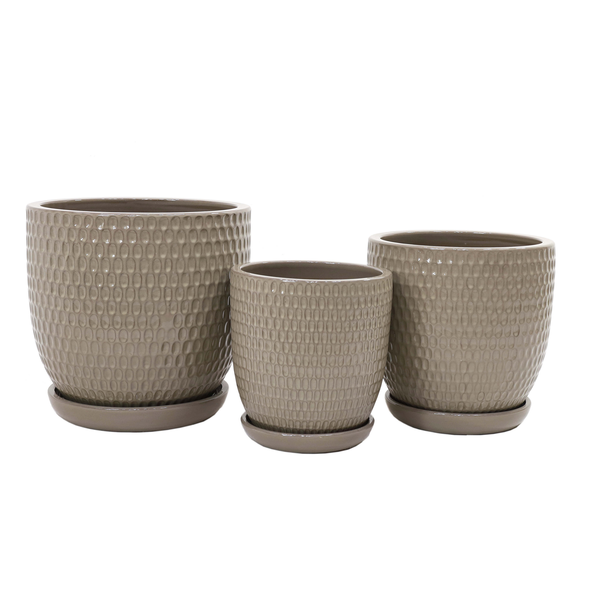 Pflanzgefäß 'Lille' sandfarben Ø 26 x 27 cm