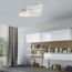 LED-Deckenleuchte 'Pebbels' dimmbar 31 W 3800 lm warmweiß 69,5 x 6,2 x 46,5 cm