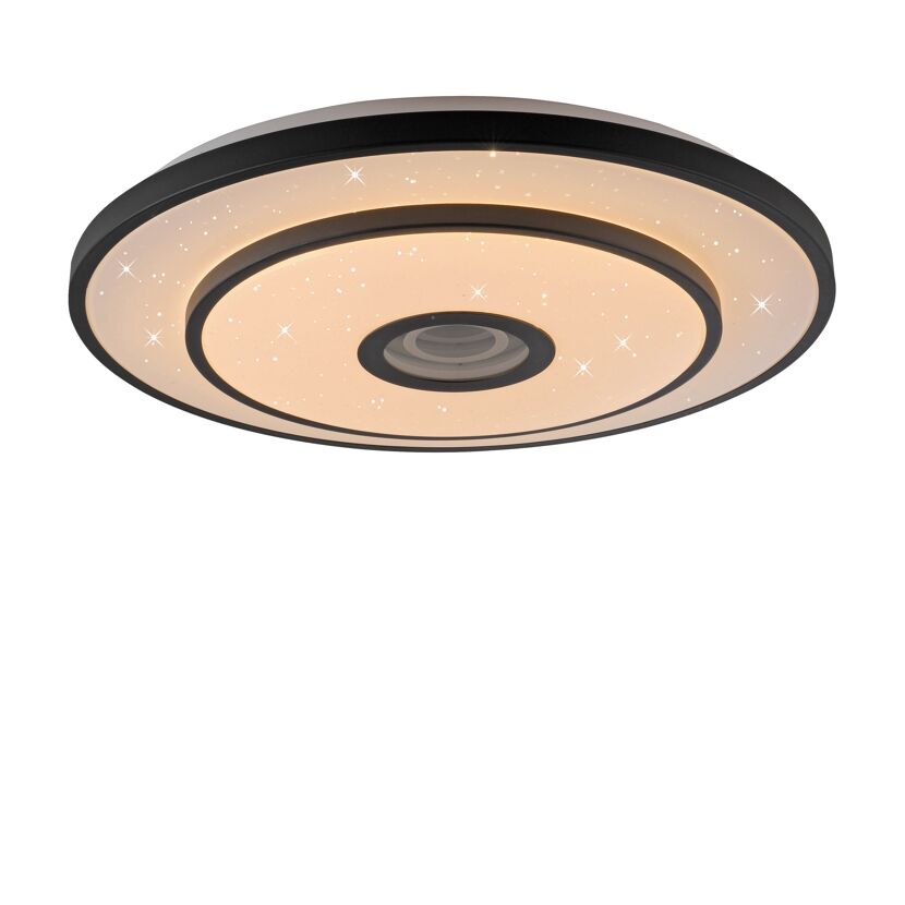 LED-Deckenleuchte 'Turanus' Ø 50 cm schwarz mit Sterneffekt