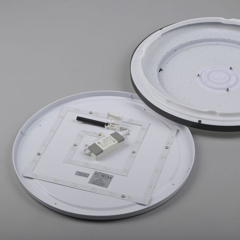 LED-Deckenleuchte 'Turanus' Ø 50 cm schwarz mit Sterneffekt