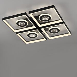 LED-Deckenleuchte 'Traforo' 53 x 53 cm schwarz