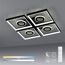 LED-Deckenleuchte 'Traforo' 53 x 53 cm schwarz