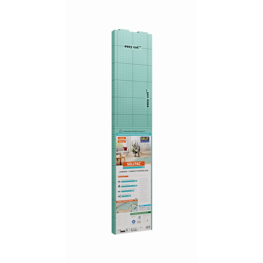 Laminat- und Parkettunterlage 'Selitac pro' 3 mm, 1 x 10 m, 12,5 m²