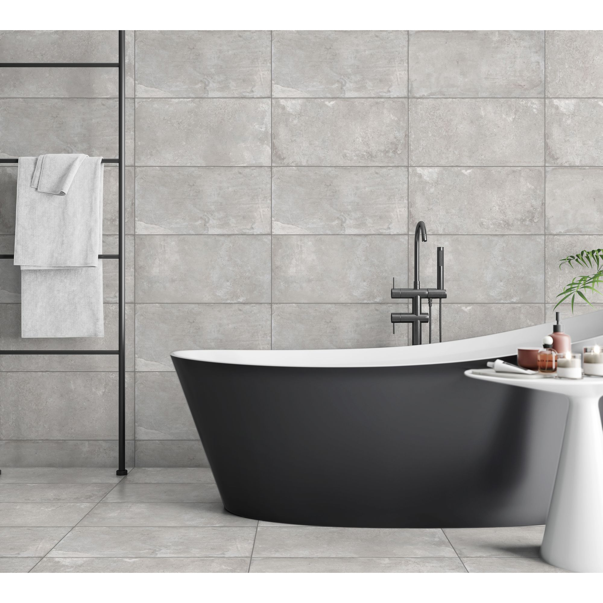 Bodenfliese 'Classic' Feinsteinzeug grau 30 x 60 x 0,74 cm