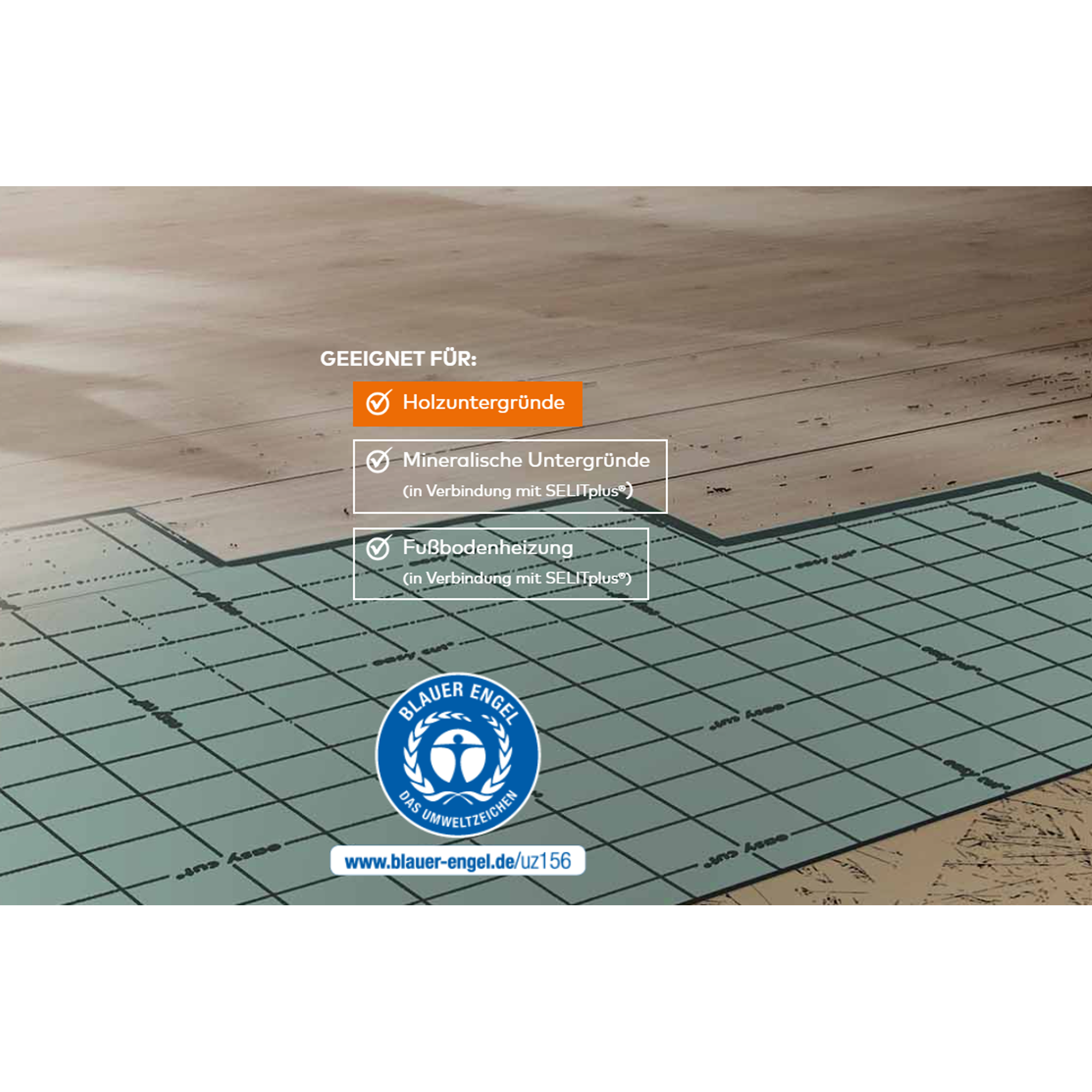 Parkett- und Laminatunterlage 'Selitac Basic' 2,2 mm, 1 x 25 m, 25 m²