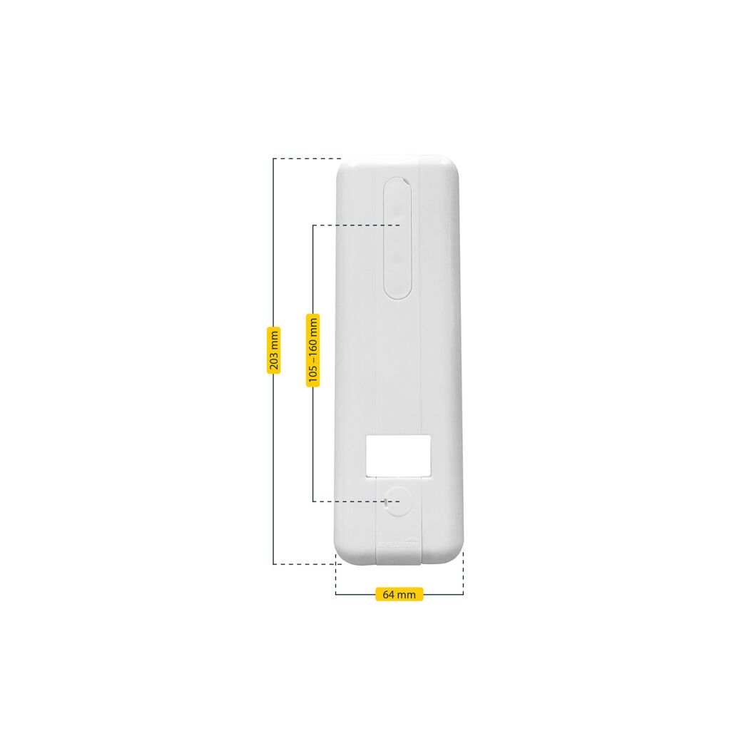 Abdeckplatte 'Flexo Maxi' weiß 10,5 - 16,0 cm