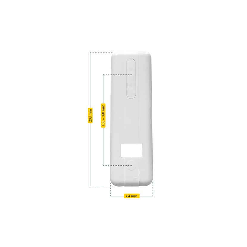 Abdeckplatte 'Flexo Maxi' weiß 10,5 - 16,0 cm