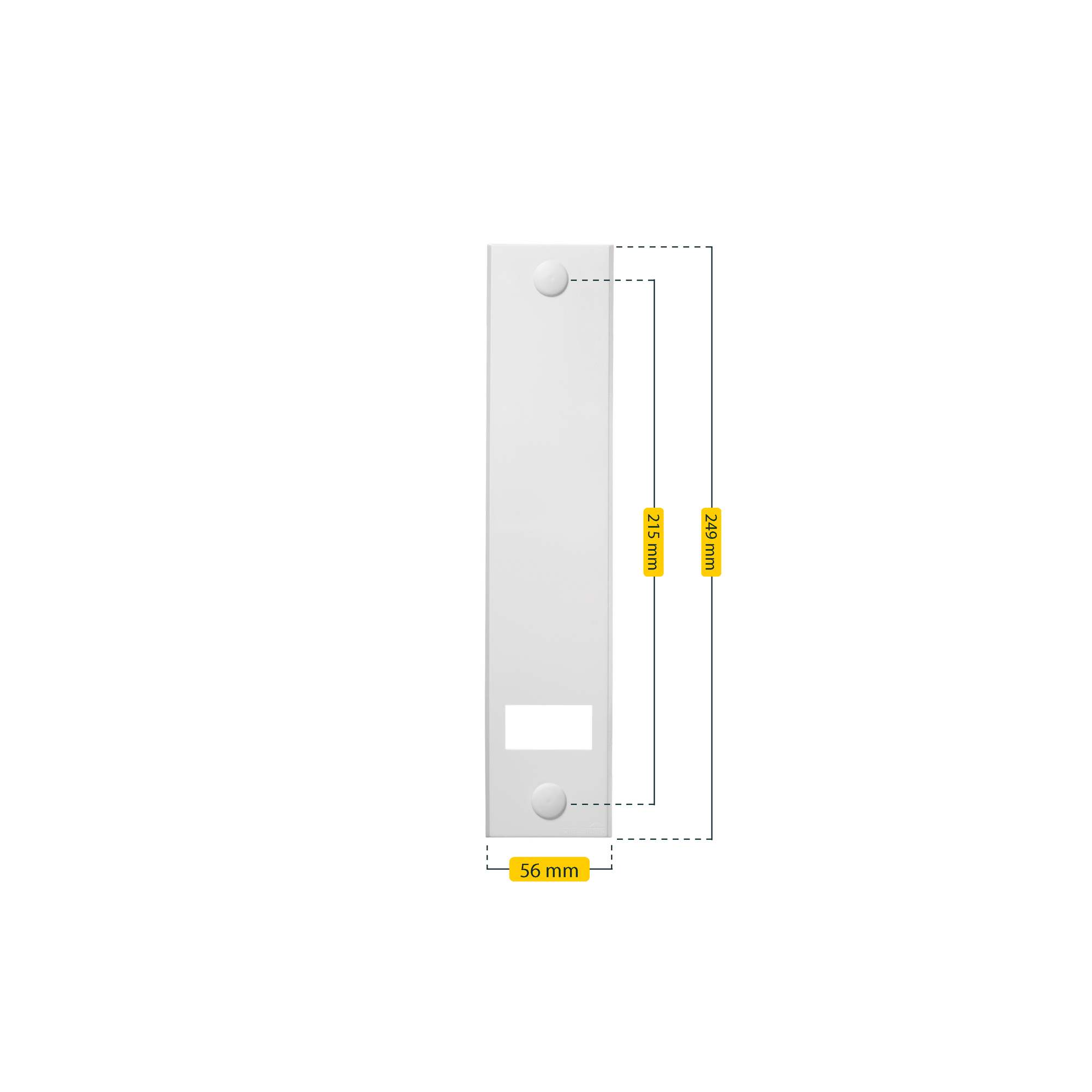 Abdeckplatte 'Standard Maxi' weiß 21,5 cm