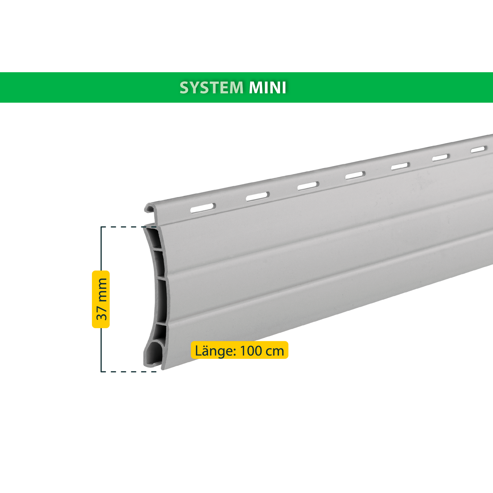 Rollladenprofil 'Mini' 100 cm grau