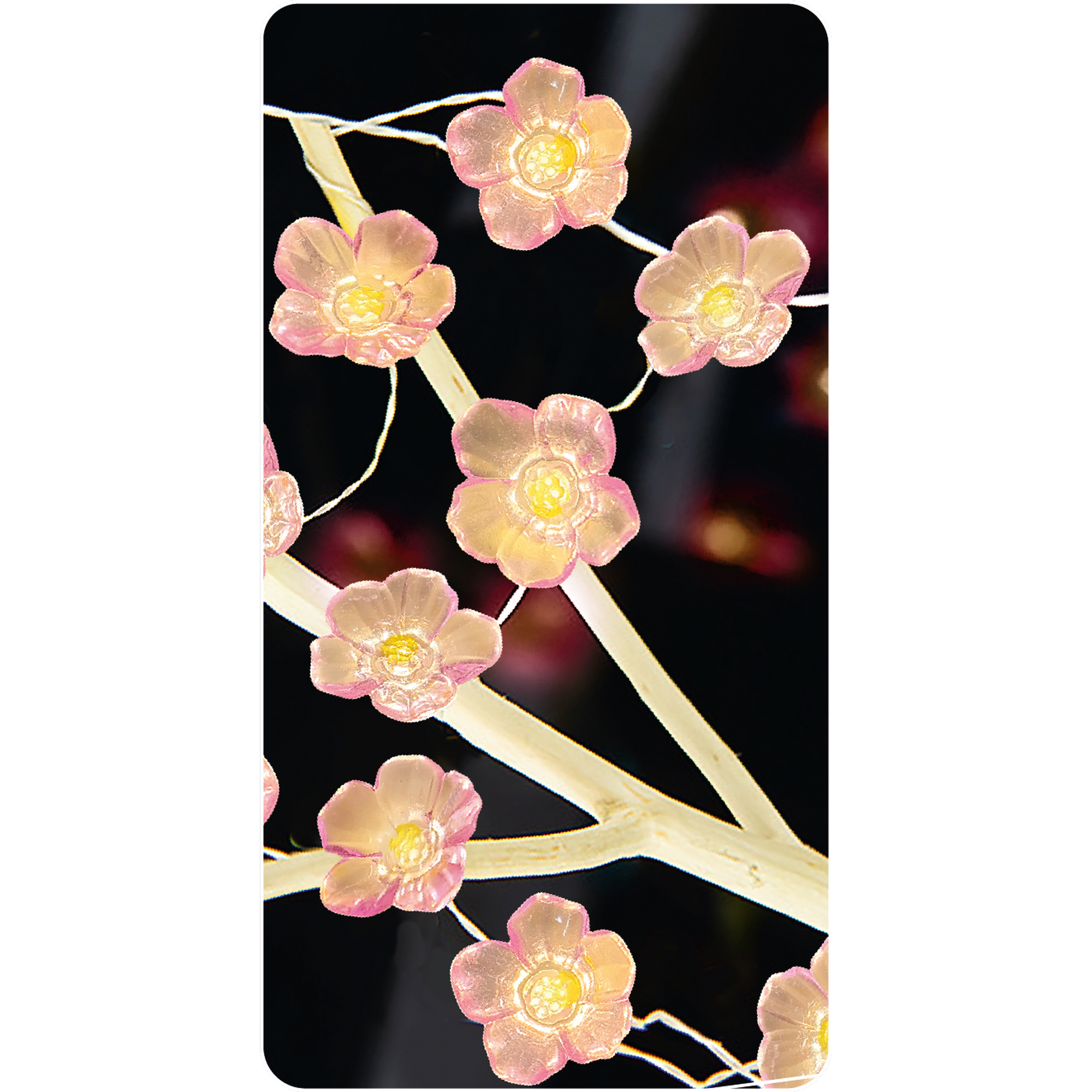 Solar Lichterkette 'Blumen' 20 LEDs rosa 190 cm