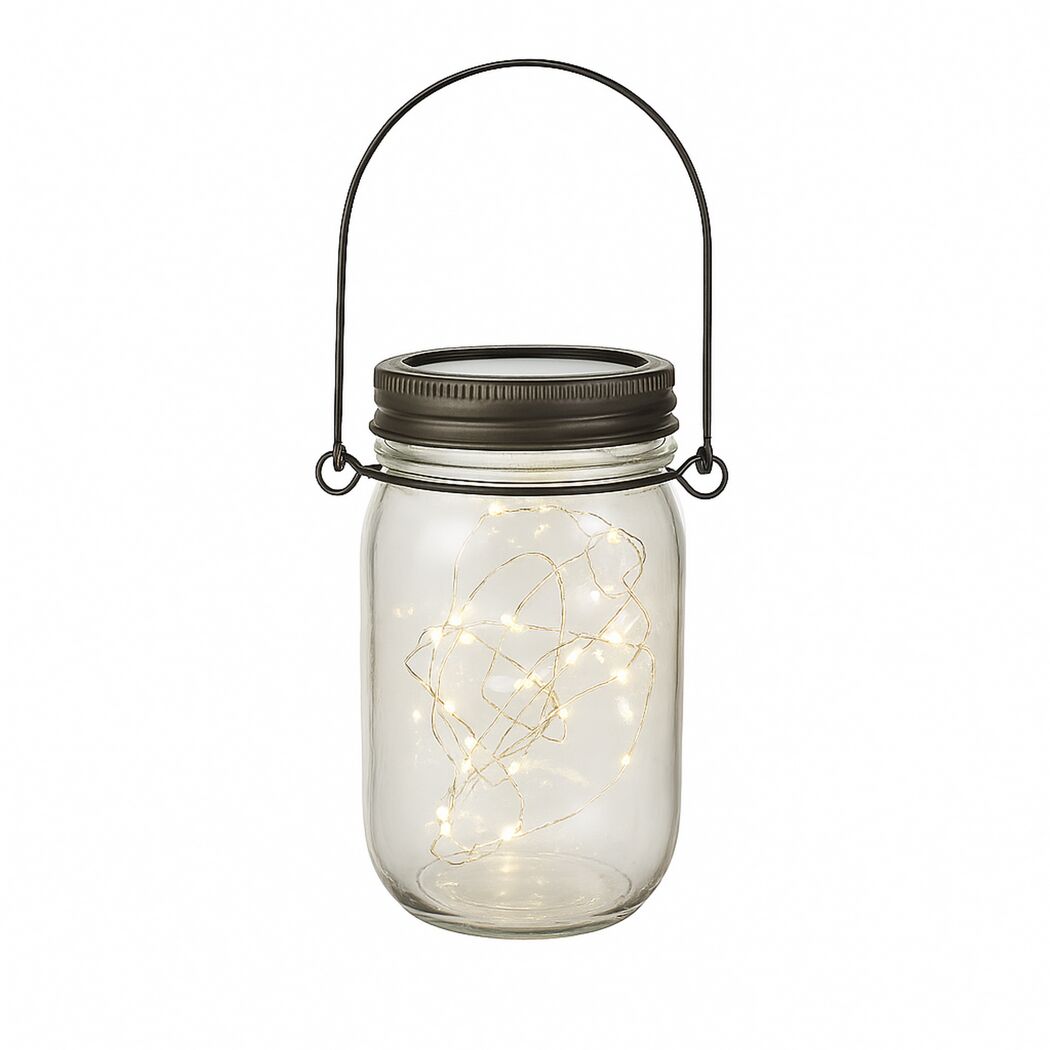 Solar-Außentischlampe warmweiß Ø 7,5 x 13 cm