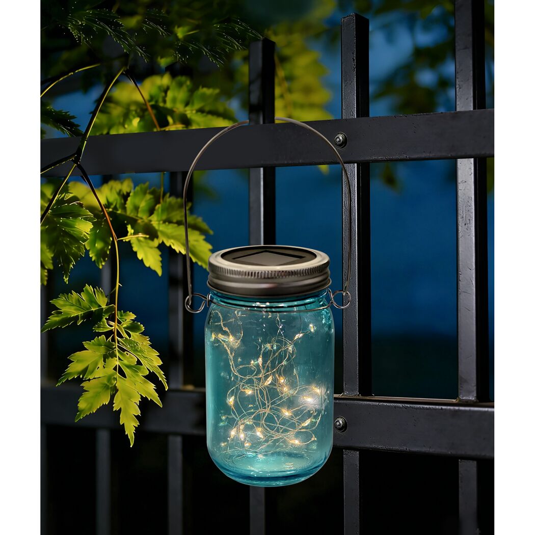 Solar-Außentischlampe warmweiß Ø 7,5 x 13 cm