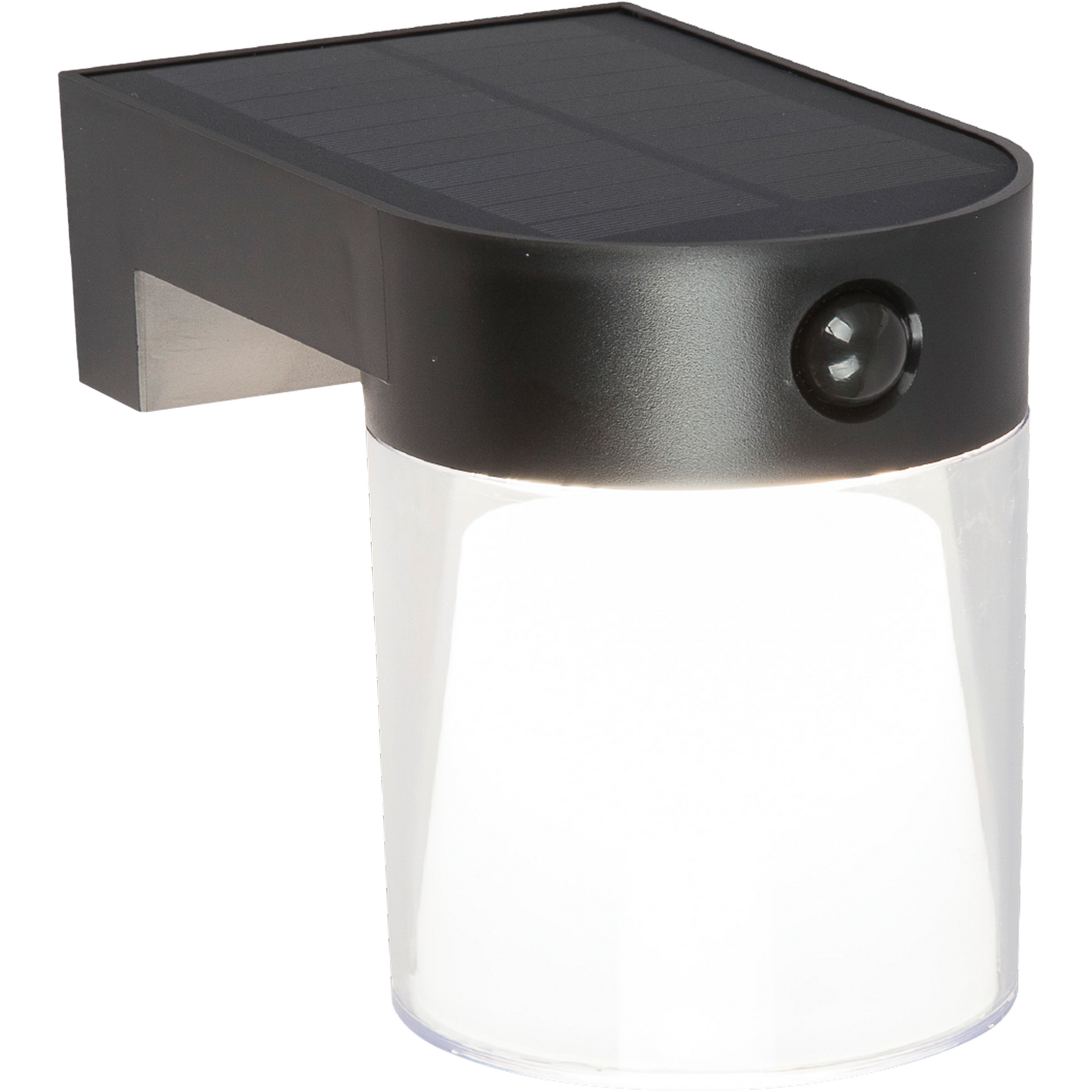 Solar Wandleuchte 'Triest' weiß mit Bewegungsmelder Ø 10 cm