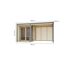 Saunahaus 'Aressa 1' naturbelassen / graualuminium mit Anbaudach, Ofen 9 kW Bio externe Steuerung 452 x 231,5 x 276 cm