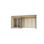 Saunahaus 'Aressa 1' naturbelassen / graualuminium mit Anbaudach, Ofen 9 kW Bio externe Steuerung 452 x 231,5 x 276 cm