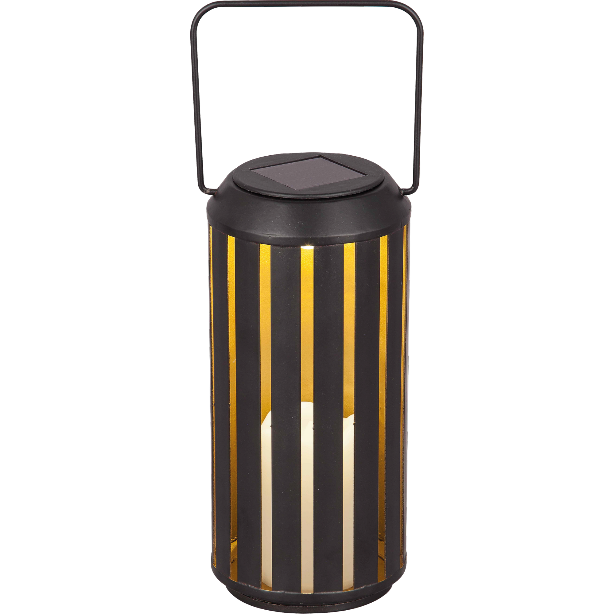 Solar Laterne Metall schwarz Ø 9,5 x 20 cm