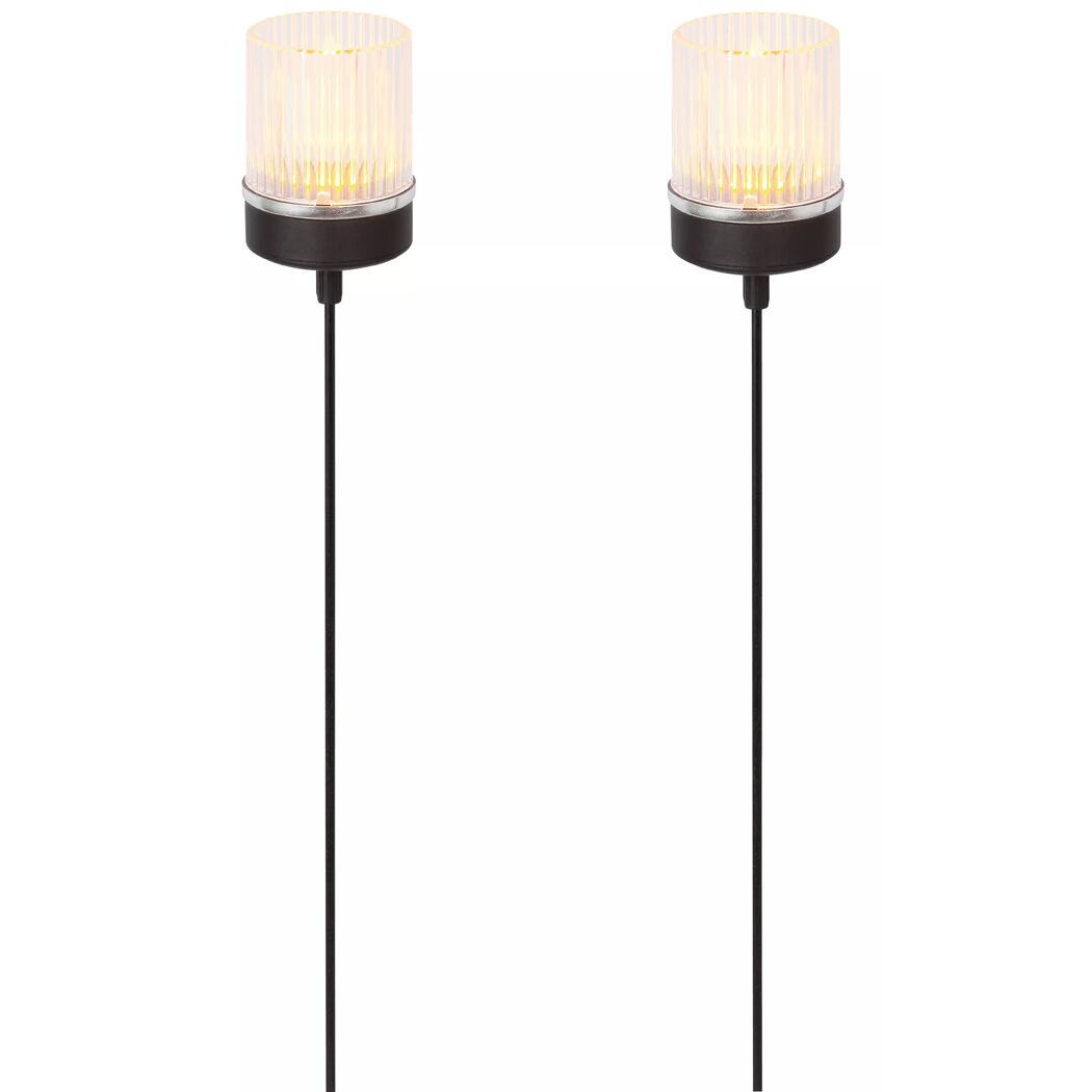 2 Solar Dekoleuchten 'Amber' klar