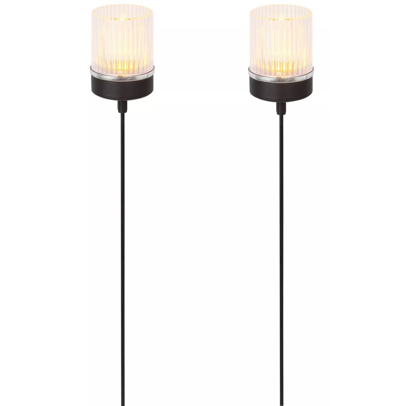 2 Solar Dekoleuchten 'Amber' klar