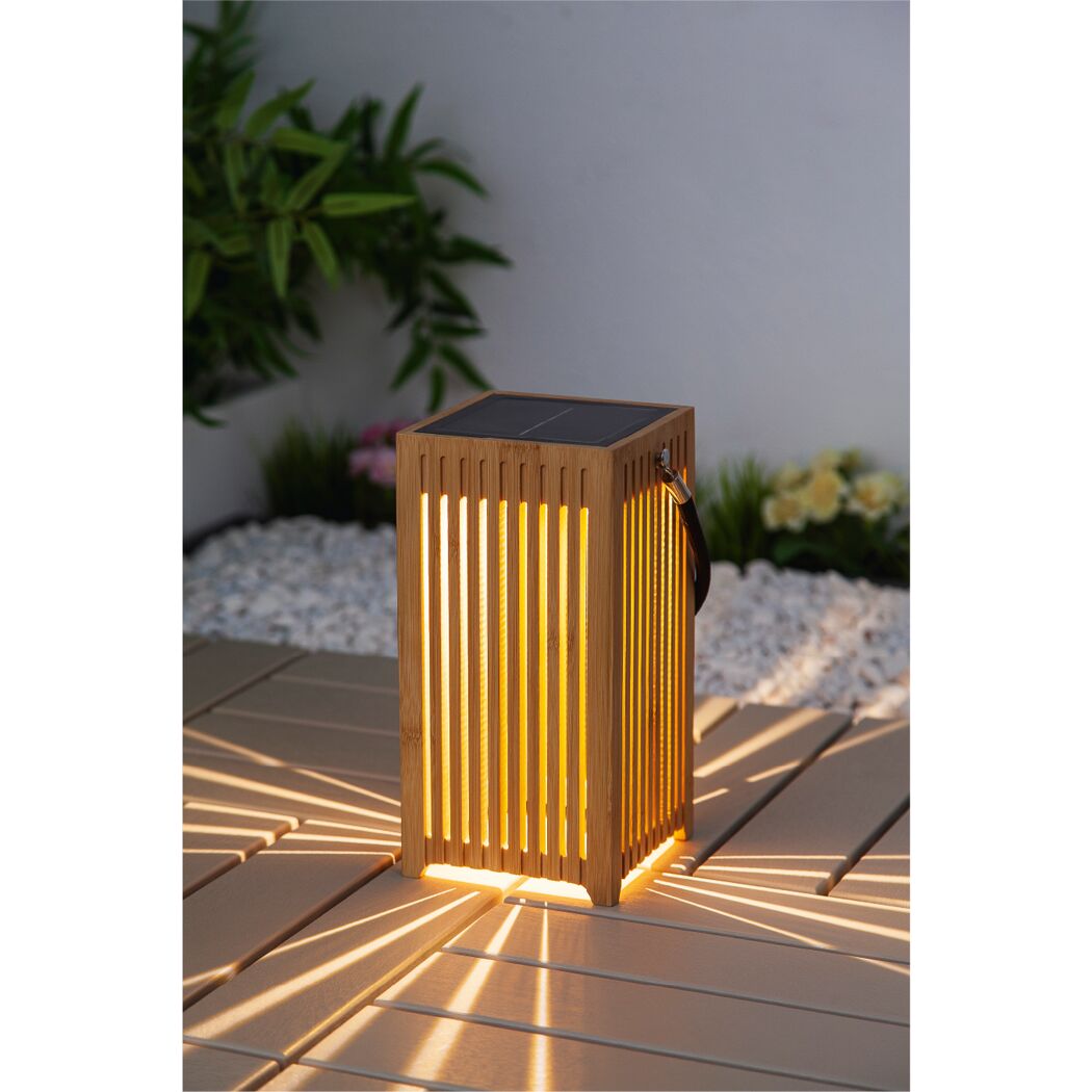 Solar-Außenstehlampe warmweiß IP 44 12 x 24 x 12 cm