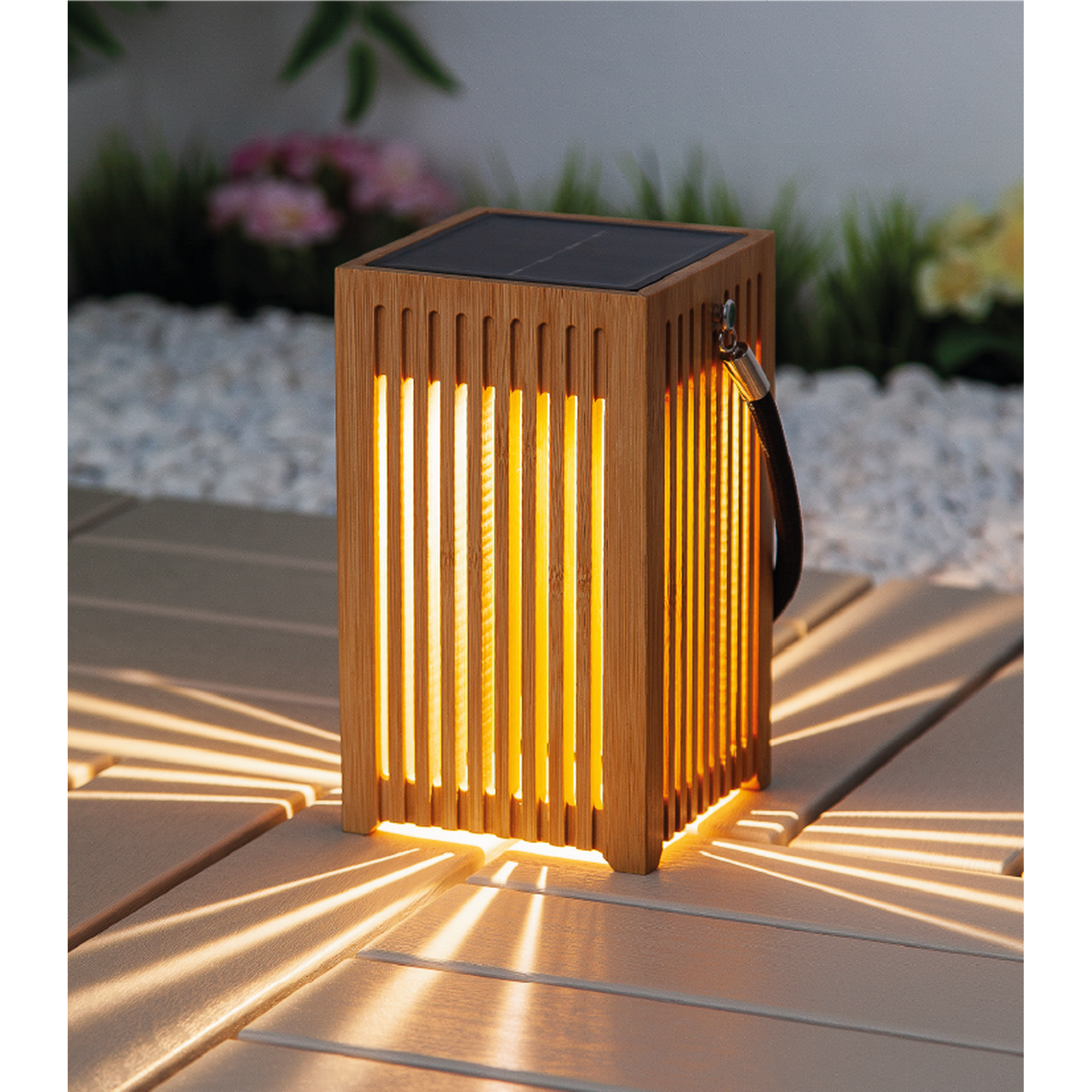 Solar Laterne 'Bambus' 10,3 x 18 cm