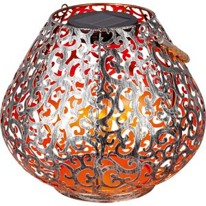 Solar Laterne 'Belly' altsilbern Ø 28,5 cm