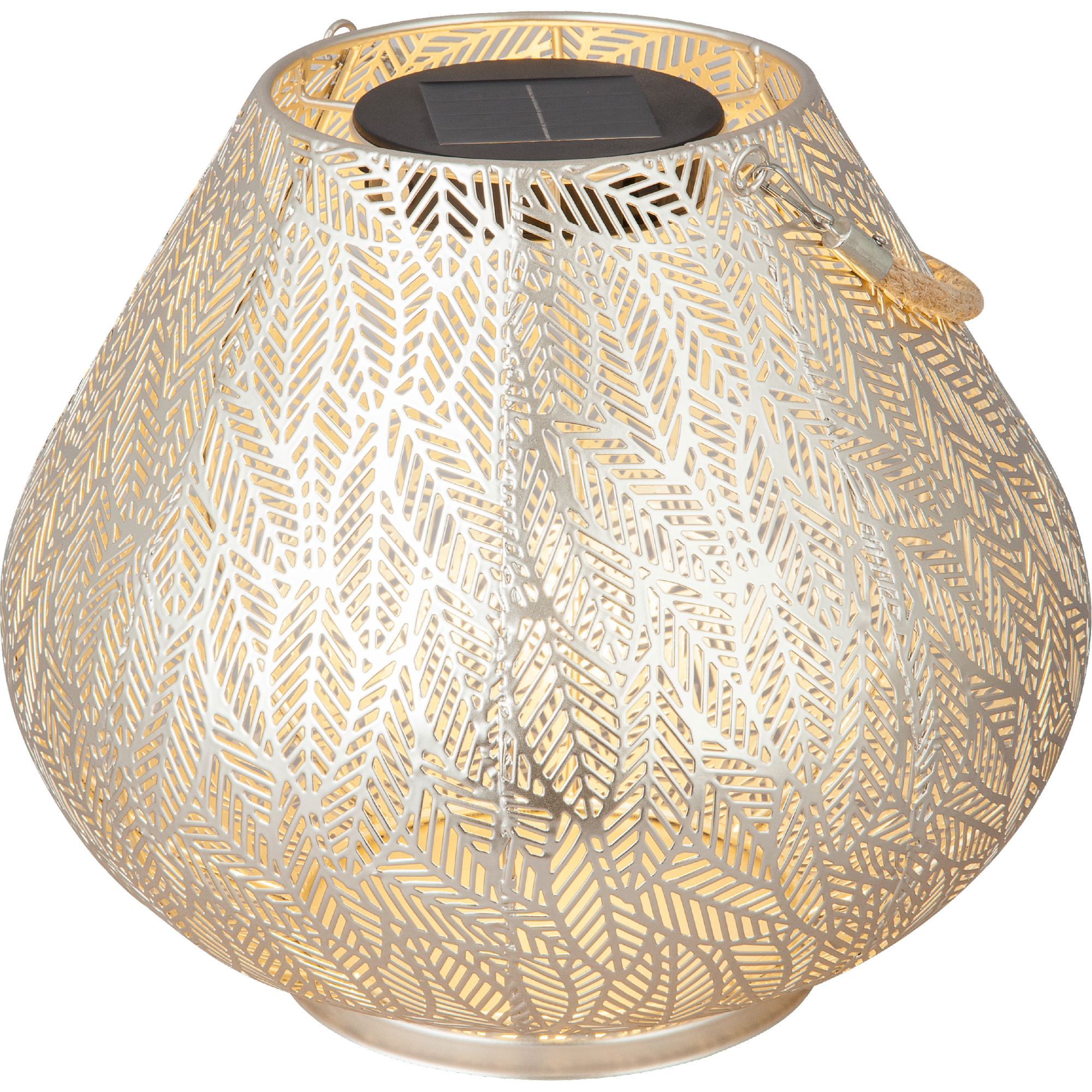 Solar Laterne 'Belly' weiß Ø 28,5 cm