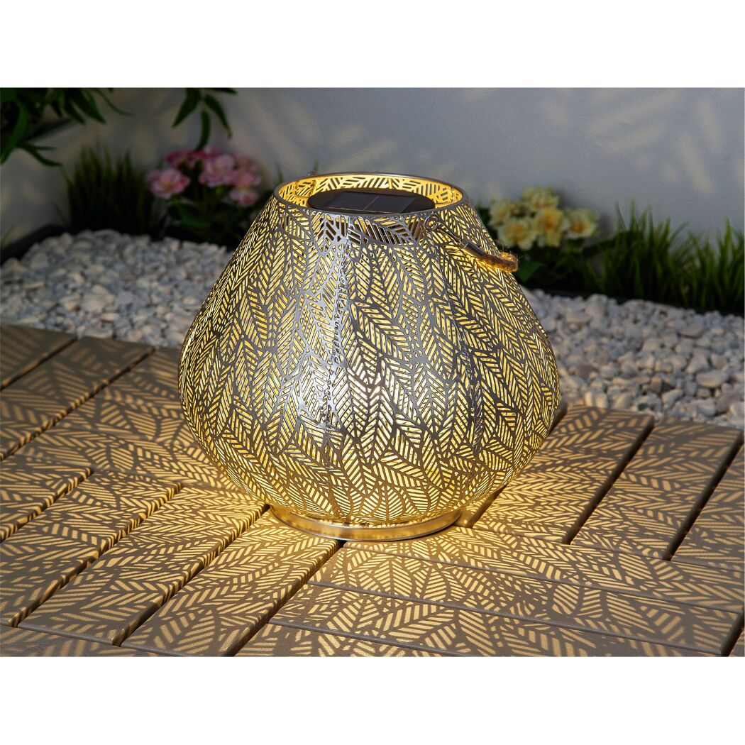 Solar-Außenstehlampe warmweiß IP 44 Ø 28,5 x 24,5 cm