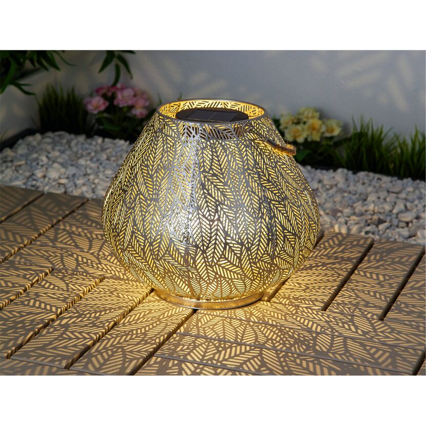 Solar Laterne 'Belly' weiß Ø 28,5 cm