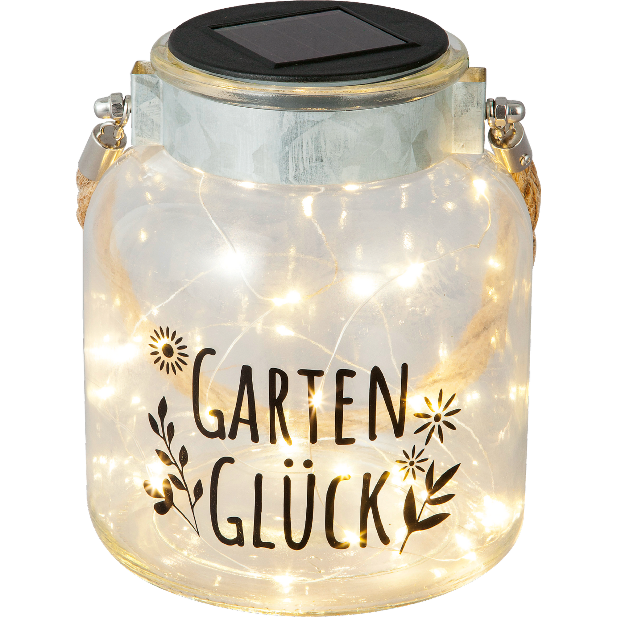 Solar Dekolicht 'Gartenglück' Glas Ø 14 cm