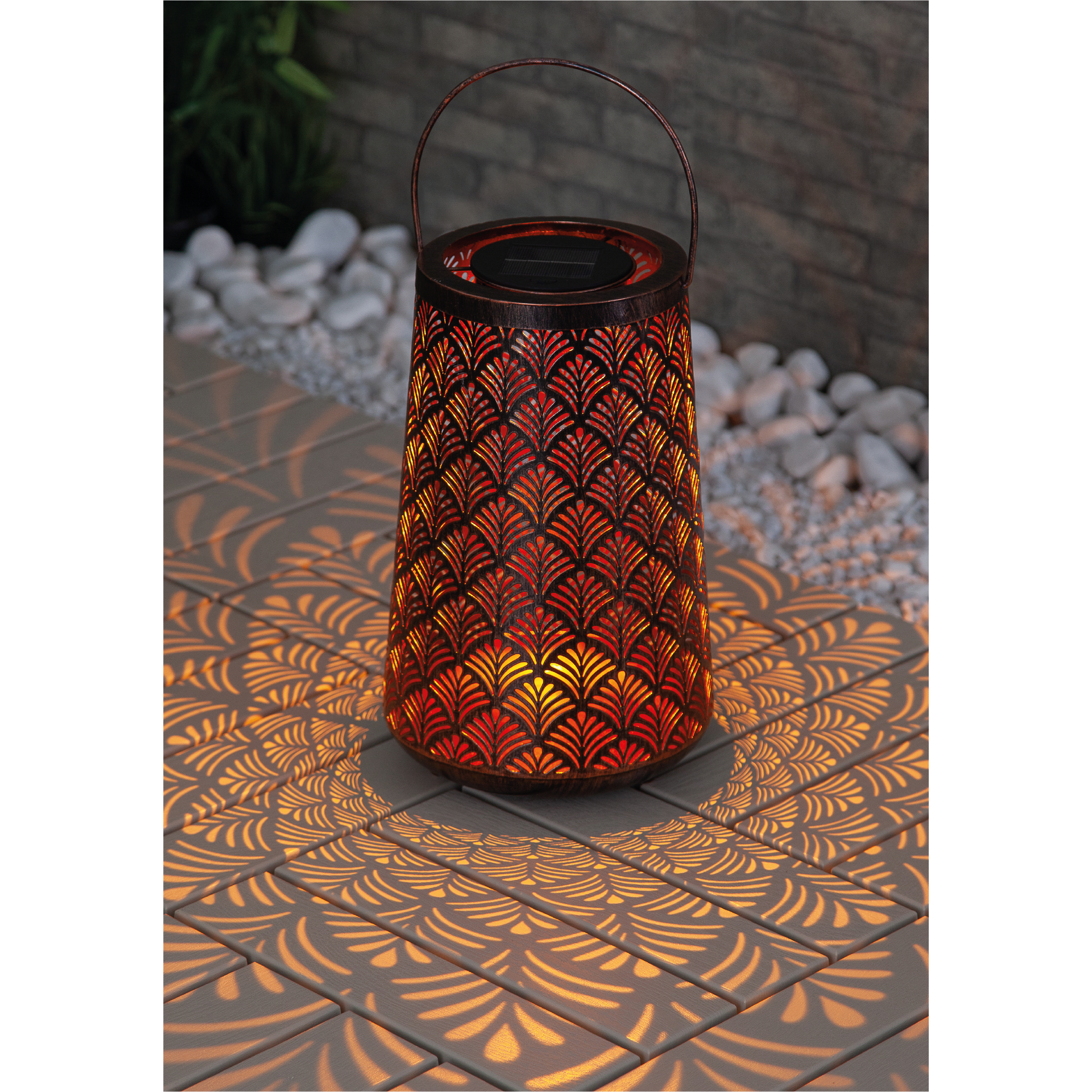 Solar Laterne kupferfarben Ø 20 x 32 cm