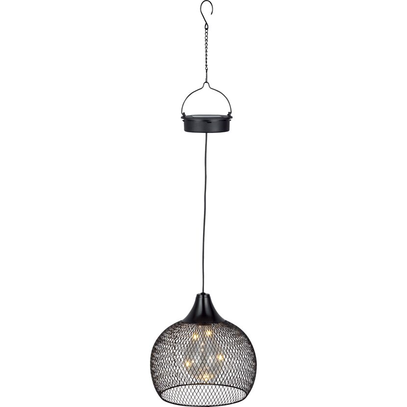 Solar Pendelleuchte Metall schwarz Ø 18,5 cm